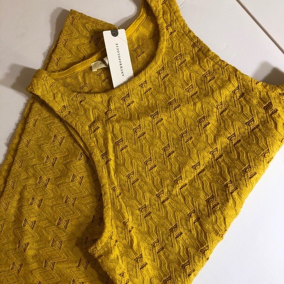 NWT Anthropologie gold mustard layering tank XS - Picture 8 of 8